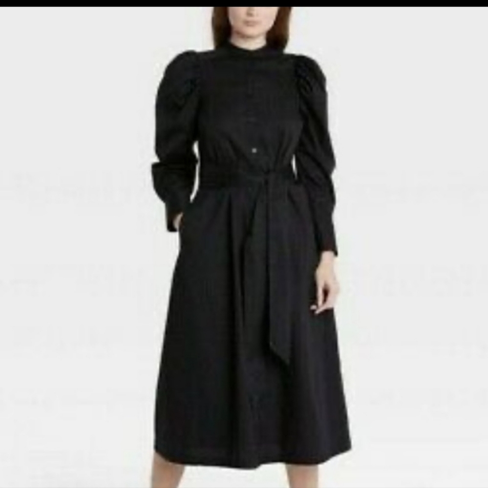 Prologue puff sleeve midi dress